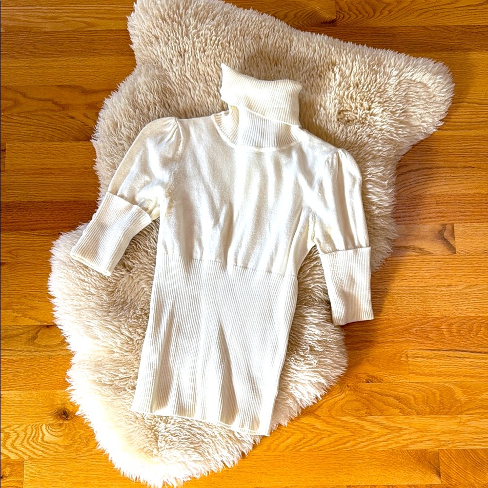 Miley Cyrus White Turtleneck Sweater